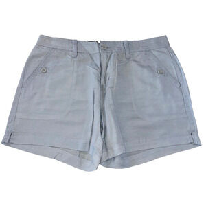 Calvin Klein Jeans Linen Blend Bermuda Shorts With Button Pockets Size 8 NWT!